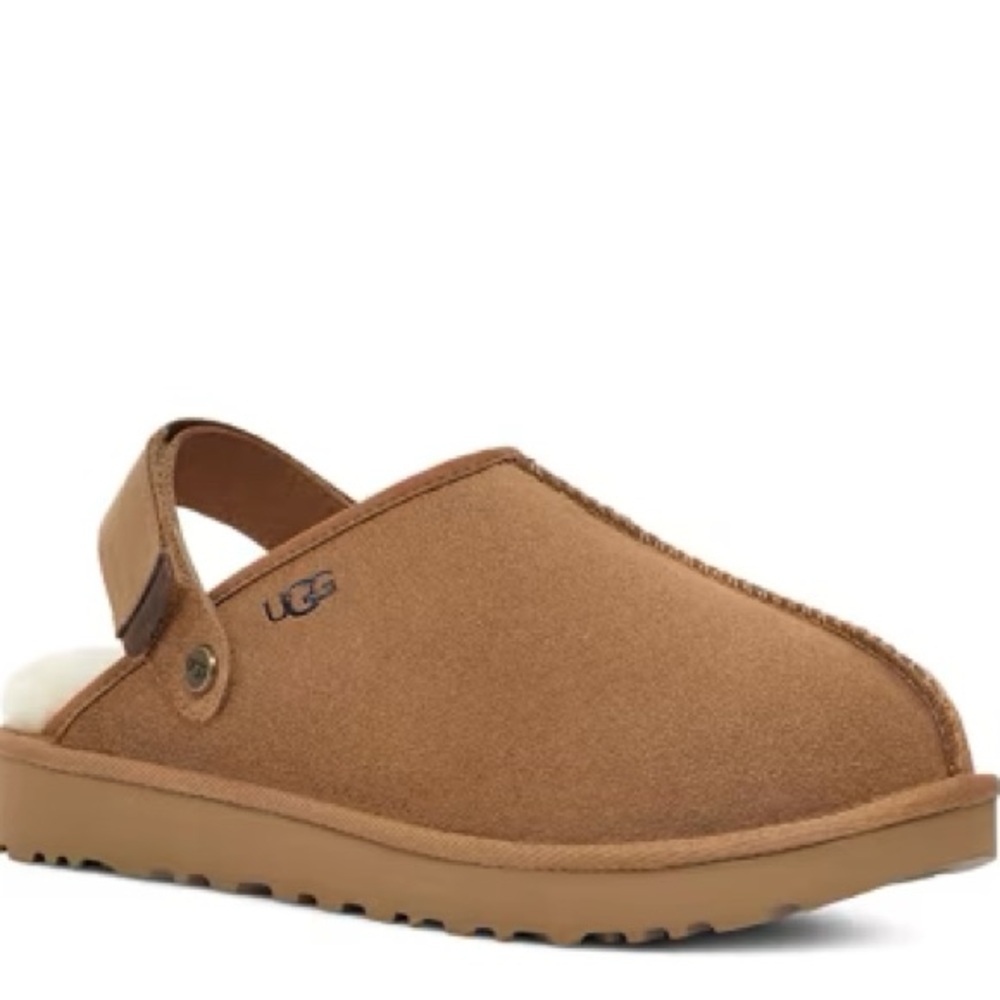 UGG Lanah Clog Chestnut Suede Clogs with Slingback